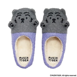 MUZIK TIGER ファースリッパ レディース フリーサイズ GRAY SH-42415