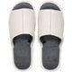 レザー調外縫いスリッパ M 24.0～25.5cm WHITE
