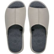 レザー調厚底クッションスリッパ M 23.0~24.5cm GRAY