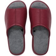 レザー調厚底クッションスリッパ M 23.0~24.5cm WINE