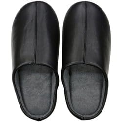 レザー調チャールススリッパ M 23.0～24.5cm BLACK
