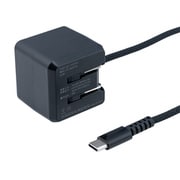 急速充電器 USB PD(パワーデリバリー)対応 USB-Cケーブル一体型 30W スイング式プラグ JYU-AC0110BK