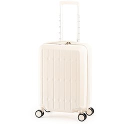 スーツケース ドリンクホルダー付き 旅行日数目安：3～4泊 37L/拡張時44L 拡張機能搭載 ALI-6030SD-18W バニラ
