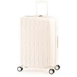 スーツケース ドリンクホルダー付き 旅行日数目安：5～7泊 66L/拡張時76L 拡張機能搭載 ALI-6030SD-24W バニラ