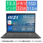 ビジネスノートPC/msi Prestige 13 A13M/13.3型/Core i7-1355U/メモリ 32GB/SSD 512GB/Windows 11 Home/Microsoft 365 Basic + Office Home & Business 2024 Prestige-13-A13M-5009JP