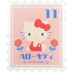 8203-116 サンリオキャラクターズ レトロ切手 アクリルバッジ ハローキティ
