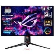 ゲーミングモニター/ROG Swift OLED/31.5型/白色有機EL/4K(3840x2160)/デュアルモード(4K 240Hz, フルHD 480Hz)/0.03ms (GTG)/USB Type-C/高さ調整可/VESA対応 (100x100mm)/3年保証/国内正規品 PG32UCDP
