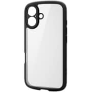 PM-A24ATSLFCKBK [iPhone 16 ケース ハイブリッド カバー 衝撃吸収 軽量 薄型 カメラレンズ保護設計 ストラップホール付 硬度5H ストラップホールシート付 TOUGH SLIM LITE 極限保護 ブラック]