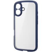 PM-A24ATSLFCKNV [iPhone 16 ケース ハイブリッド カバー 衝撃吸収 軽量 薄型 カメラレンズ保護設計 ストラップホール付 硬度5H ストラップホールシート付 TOUGH SLIM LITE 極限保護 ネイビー]