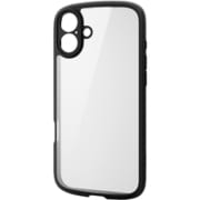 PM-A24BTSLFCKBK [iPhone 16 Plus ケース ハイブリッド カバー 衝撃吸収 軽量 薄型 カメラレンズ保護設計 ストラップホール付 硬度5H ストラップホールシート付 TOUGH SLIM LITE 極限保護 ブラック]