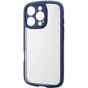 PM-A24CTSLFCKNV [iPhone 16 Pro ケース ハイブリッド カバー 衝撃吸収 軽量 薄型 カメラレンズ保護設計 ストラップホール付 硬度5H ストラップホールシート付 TOUGH SLIM LITE 極限保護 ネイビー]