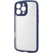 PM-A24DTSLFCKNV [iPhone 16 Pro Max ケース ハイブリッド カバー 衝撃吸収 軽量 薄型 カメラレンズ保護設計 ストラップホール付 硬度5H ストラップホールシート付 TOUGH SLIM LITE 極限保護 ネイビー]
