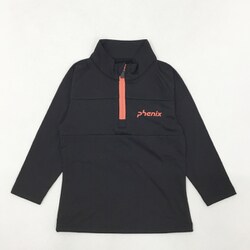 Front Line Junior 1/2 Zip Tee ジュニア スキー ミドルウェア BLACK 110サイズ ESG24LS90