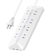 Anker USB Power Strip (12-in-1, 35W) 電源タップ (USB-C×2/USB-A×2/AC差込口×8) ホワイト A91F4521