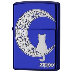 フカシロ ライター CAT＆THE MOON ブルー 1201S894