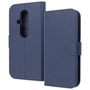 RT-FRS24ELC9/DN [らくらくスマートフォン F-53E Like standard 耐衝撃 ルーペ付き マグネットベルト シンプル 手帳型レザーケース ダークネイビー]