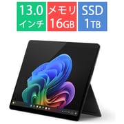 タブレットPC/Copilot+ PC/13型/Surface Pro(第11世代)/Snapdragon X Elite/メモリ 16GB/SSD 1TB/Windows 11 Home/Office Home and Business 2024/NPU搭載/ブラック EP2-19233