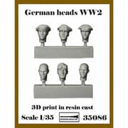 AR35086 1/35 WWII ドイツ スペアヘッドセット 大戦初期の戦車兵 6個入 [組立式プラスチックモデル]