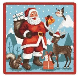 ハンカチタオル Weihnachten 2024, Face Cloth, Coral, 25×25cm