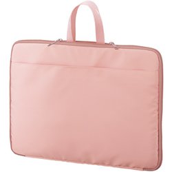 入れたまま使えるノートPCバッグ 約幅37cm×奥行2cm×高さ27cm スモークピンク TS-1838-030