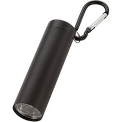 LED9灯カラビナ付ライト スムース 約直径2.6cm×高さ14.2cm マットブラック TS-1281-009