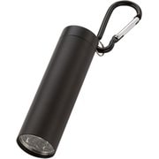 LED9灯カラビナ付ライト スムース 約直径2.6cm×高さ14.2cm マットブラック TS-1281-009