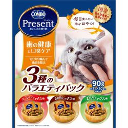 コンボプレゼントキャット おやつ 歯の健康と口臭ケア 3種のバラエティパック 90g
