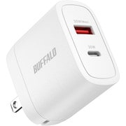 PD30W対応 AC充電器 Type-A×1ポート Type-C×1ポート ホワイト BSACPD3000C2WH