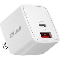 PD20W対応 AC充電器 Type-A×1ポート Type-C×1ポート ホワイト BSACPD2010C2WH