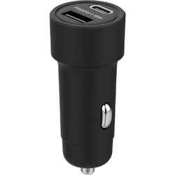 DC-38W USB2ポート PD20W＋QC18W 自動判定 LEDライト付 ブラック DC-067