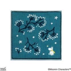 タオルハンカチ ムーミン ファーストスノウ 25cm×25cm ブルー 47-0300070