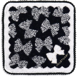 タオルハンカチ JILLSTUART リボンピコ 20cm×20cm ブラック 58-1800065
