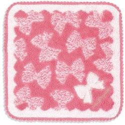 タオルハンカチ JILLSTUART リボンピコ 20cm×20cm ピンク 58-1800065