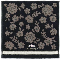 タオルハンカチ JILLSTUART ポンポネ 25cm×25cm ブラック パッケージ入り 58-3229090