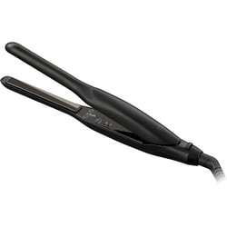 ストレートアイロン M's（エムズ） マイナスイオンストレートアイロン スリムプレート 2段階温度調節 プレート幅12mm×長さ90mm チタンコーティング クッションプレート搭載 マイナスイオン プレートロック機構 海外対応 ブラック KMC-8310/K