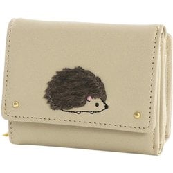 adf178020 [F178020-19 ハリネズミのハリー三つ折り財布 三つ折り財布 アイボリー]