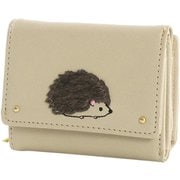 adf178020 [F178020-19 ハリネズミのハリー三つ折り財布 三つ折り財布 アイボリー]