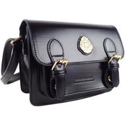 ad231019 [F231019-15 FLAPPER ハリーポッター ホグワーツエンブレムショルダー ショルダーバッグ ブラック]