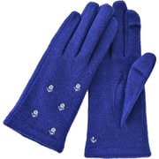 AF65101L8 WOMEN フラワー刺繍ジャージグローブ グローブ ブルー af65101l8