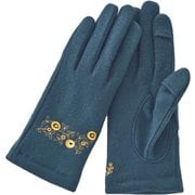 AF65102L8 WOMEN ボタニカルモチーフ刺繍ジャージグローブ グローブ グリーン af65102l8