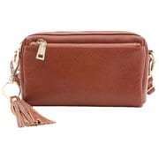 cminishoulder [23131-11301 COOCO シュリンクレザー 横型ミニショルダーバッグ ショルダーバッグ ブラウン]