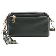 cminishoulder [23131-11301 COOCO シュリンクレザー 横型ミニショルダーバッグ ショルダーバッグ グリーン]
