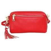cminishoulder [23131-11301 COOCO シュリンクレザー 横型ミニショルダーバッグ ショルダーバッグ ライトレッド]
