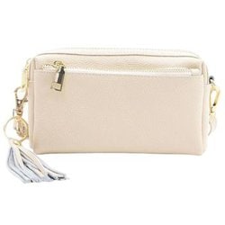 cminishoulder [23131-11301 COOCO シュリンクレザー 横型ミニショルダーバッグ ショルダーバッグ オフホワイト]