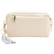 cminishoulder [23131-11301 COOCO シュリンクレザー 横型ミニショルダーバッグ ショルダーバッグ オフホワイト]