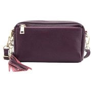 cminishoulder [23131-11301 COOCO シュリンクレザー 横型ミニショルダーバッグ ショルダーバッグ パープル]