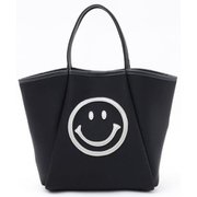 csmiletotte [23131-11702 COOCO SMILEY ダイバー素材トートバッグ トートバッグ ブラック]
