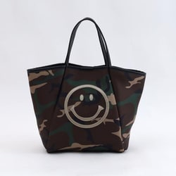 csmiletotte [23131-11702 COOCO SMILEY ダイバー素材トートバッグ トートバッグ カモフラージュ]