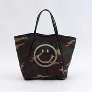 csmiletotte [23131-11702 COOCO SMILEY ダイバー素材トートバッグ トートバッグ カモフラージュ]