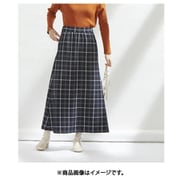 980049011 【裏起毛】あったかAラインスカート M-Lサイズ ネイビーチェック fr980049